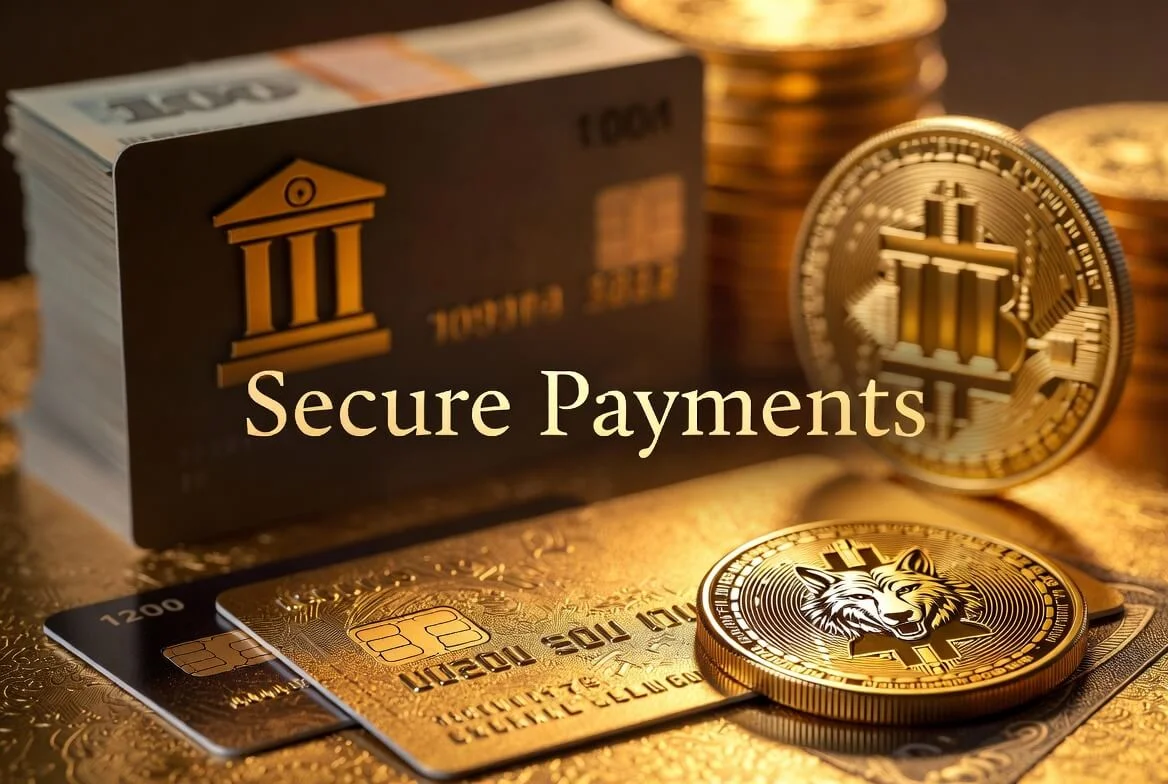 Wolf Winner withdrawal methods including PayID, bank transfer and crypto